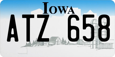 IA license plate ATZ658
