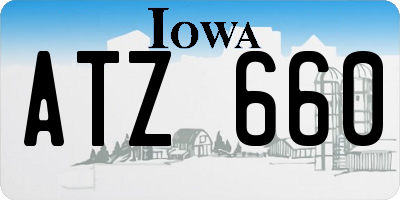 IA license plate ATZ660