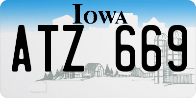 IA license plate ATZ669