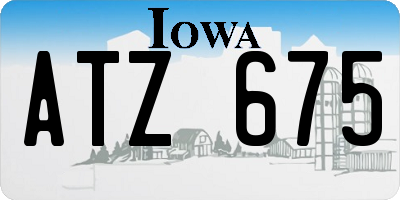 IA license plate ATZ675