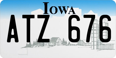IA license plate ATZ676