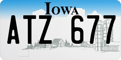 IA license plate ATZ677