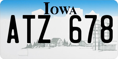 IA license plate ATZ678