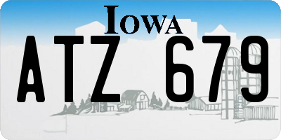 IA license plate ATZ679
