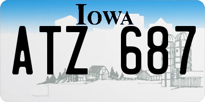IA license plate ATZ687