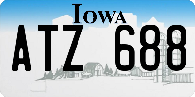 IA license plate ATZ688
