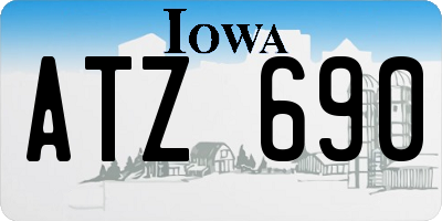 IA license plate ATZ690