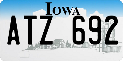 IA license plate ATZ692