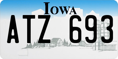 IA license plate ATZ693