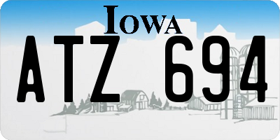 IA license plate ATZ694