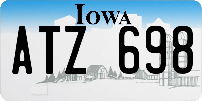 IA license plate ATZ698