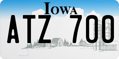IA license plate ATZ700