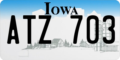 IA license plate ATZ703
