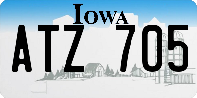 IA license plate ATZ705