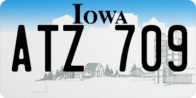 IA license plate ATZ709