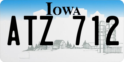 IA license plate ATZ712
