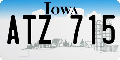 IA license plate ATZ715