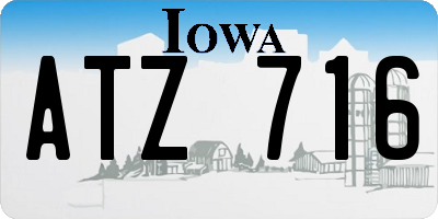 IA license plate ATZ716