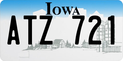 IA license plate ATZ721