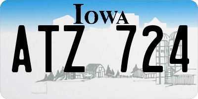 IA license plate ATZ724