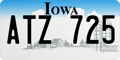 IA license plate ATZ725