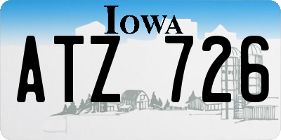 IA license plate ATZ726