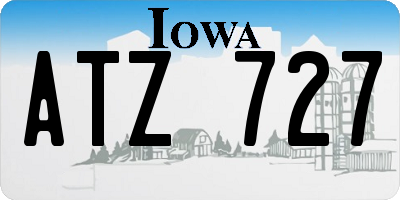 IA license plate ATZ727