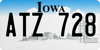 IA license plate ATZ728