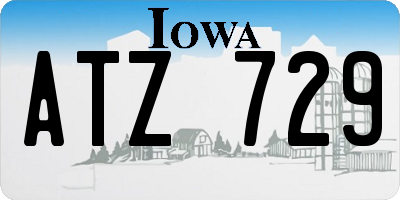IA license plate ATZ729