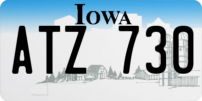 IA license plate ATZ730