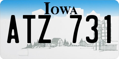 IA license plate ATZ731
