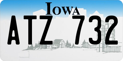 IA license plate ATZ732