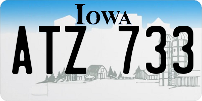 IA license plate ATZ733