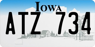 IA license plate ATZ734