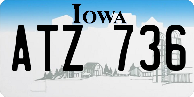 IA license plate ATZ736