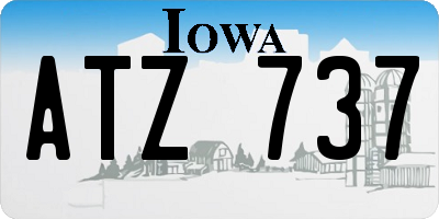 IA license plate ATZ737