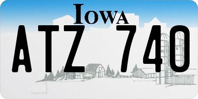 IA license plate ATZ740