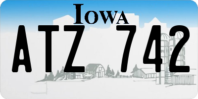 IA license plate ATZ742