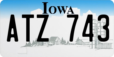 IA license plate ATZ743