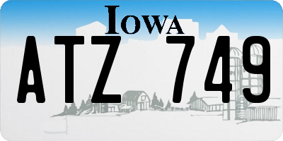 IA license plate ATZ749