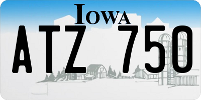 IA license plate ATZ750
