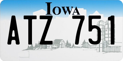 IA license plate ATZ751