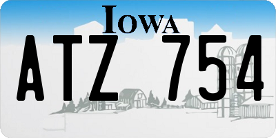 IA license plate ATZ754