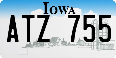 IA license plate ATZ755