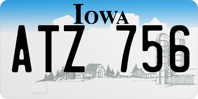 IA license plate ATZ756