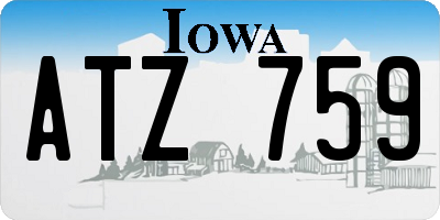 IA license plate ATZ759
