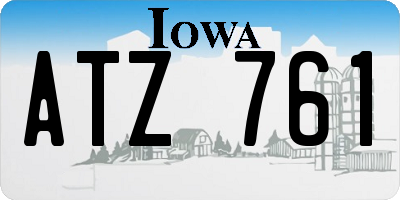 IA license plate ATZ761
