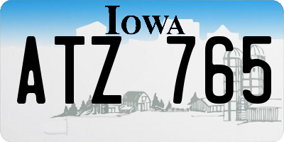 IA license plate ATZ765