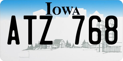 IA license plate ATZ768