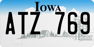 IA license plate ATZ769